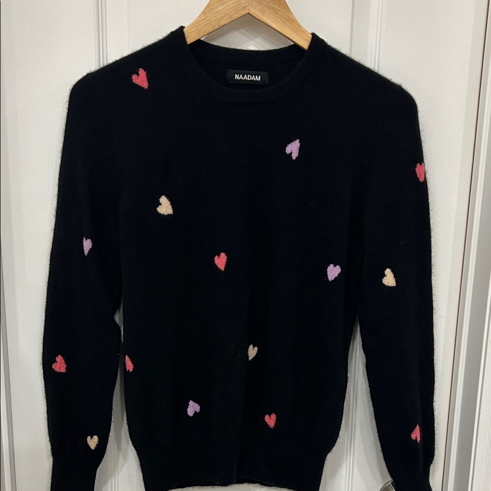 Naadam heart cashmere sweater